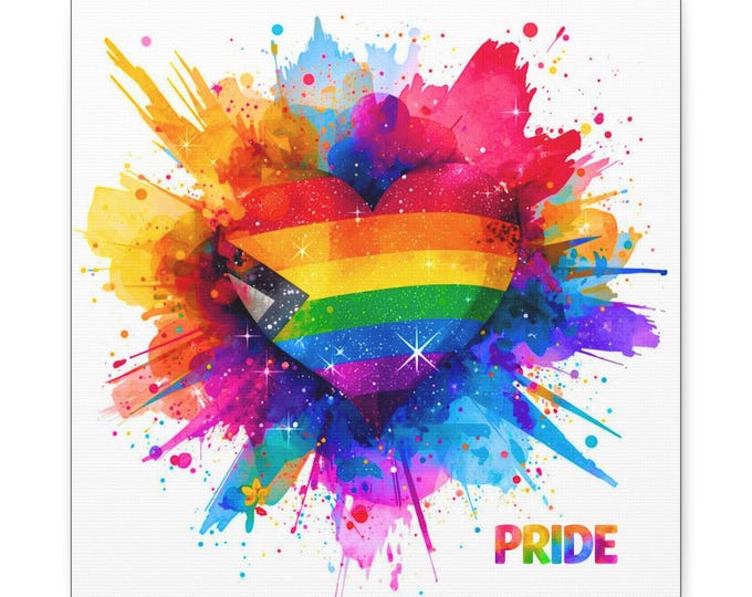 Love Always Wins Canvas Art: Inspirational Home Decor, Pride Inspired (14x14in Canvas Print