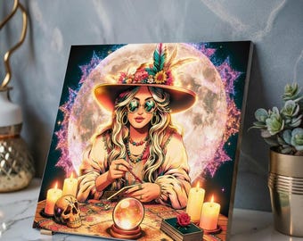 The Modern Mystic Acrylic Print | Eclectic Witchy Wall Accent with French Cleat Back