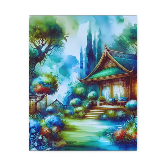 Evergreen Estate Canvas Wall Art: Serene Nature Home Decor (16x20 Canvas Only)