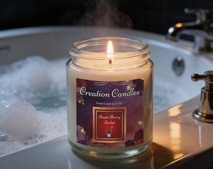Sweet Berry Sorbet Candle | Coconut Apricot Wax 9oz