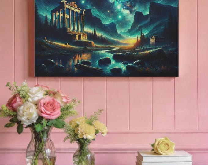 Celestial Ruins Matte Canvas Wall Art