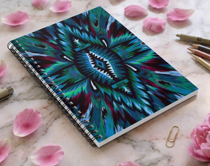 Electric Vibrations Spiral Notebook: Colorful Psychedelic Art Journal