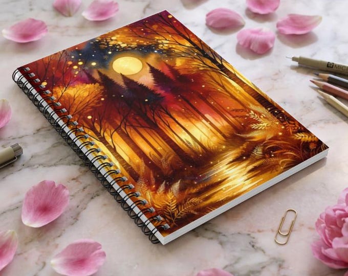 Tarnished Forest Spiral Notebook: Ruled Pages, Student Journal