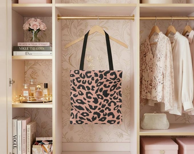 Bronze Berry Leopard Tote Bag | Chic Reusable Shopping Purse