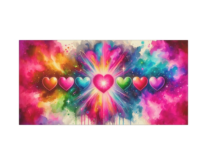 Heart Burst Matte Canvas Wall Art