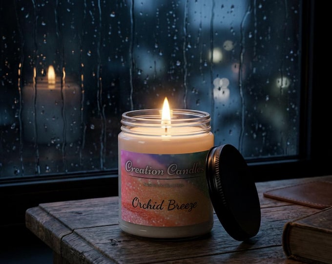 Orchid Breeze Soy Wax Candle | Floral Sea Salt Scent
