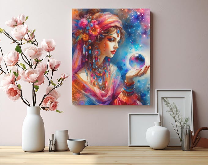 Mystical Nirvana Canvas Art: Spiritual Home Decor (16x20 Canvas Only)