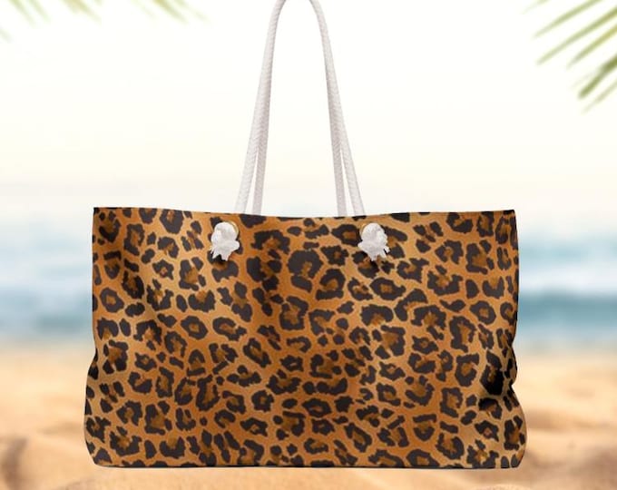 Ocelot Luxe Weekender Bag | Animal Print Travel Tote