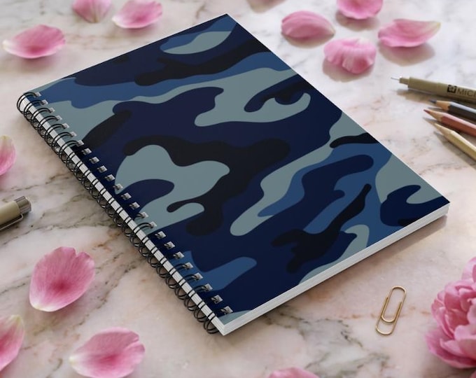 Strategic Scribbles Camouflage Spiral Notebook: Military Style Journal, Ruled Pages