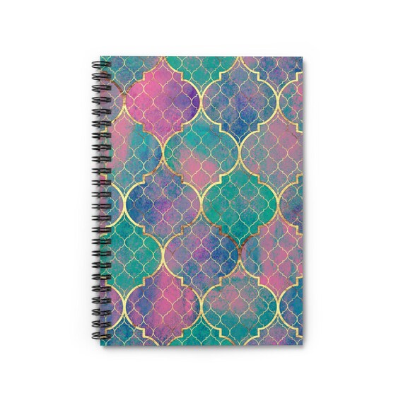 Abstract Coastline Notebook: Polychromatic Journal, Ruled Pages