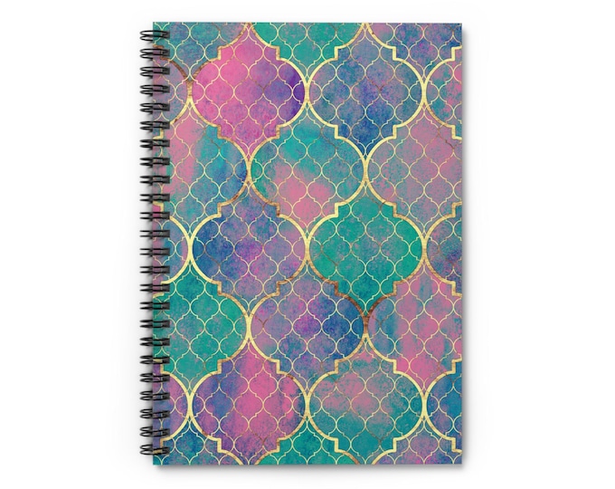 Abstract Coastline Notebook: Polychromatic Journal, Ruled Pages