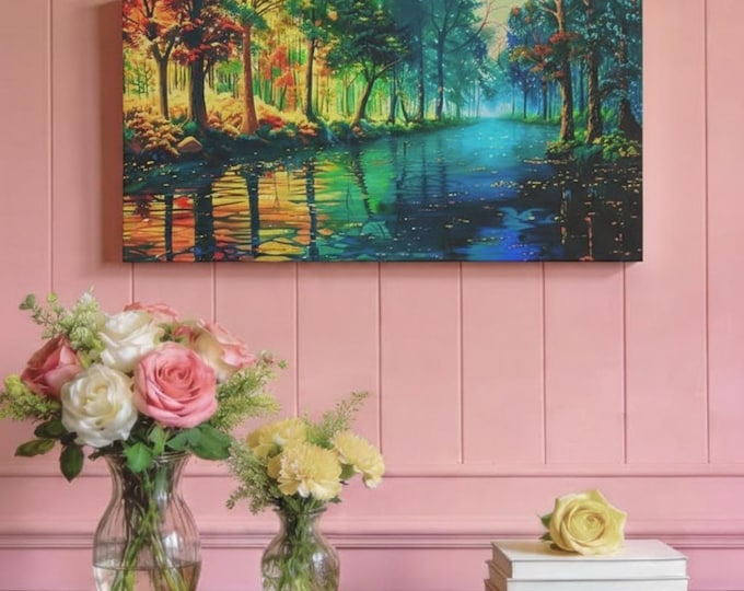 Shaded Waters Picturesque Canvas Decor, Seasonal Accent