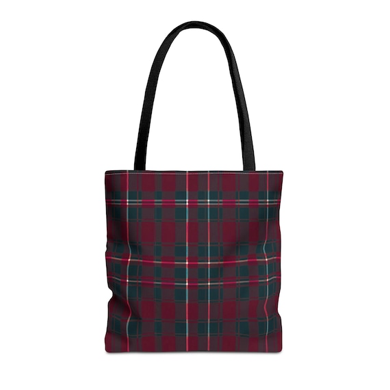 Scarlett Red Plaid Tote Bag: Stylish Eco-Friendly Shopping