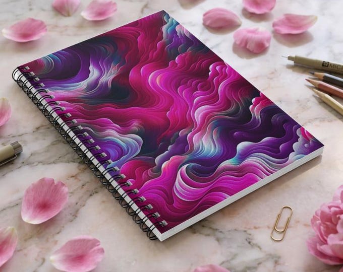 Gradient Elixir Spiral Notebook: Ruled Pages, Vibrant Journal