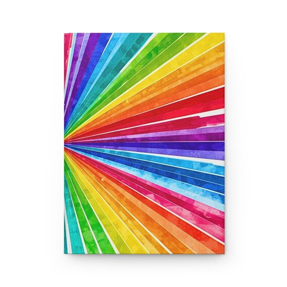Rainbow Rays Matte Hardcover Journal: Ruled Lines, Creative Notebook