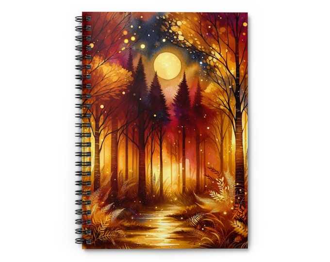 Floral Crimson Red Spiral Notebook: Ruled Pages, Student Journal