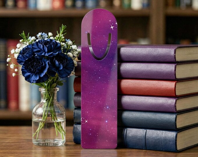 Galaxy Bookmark | Metal Bookmark, Purple Space Design
