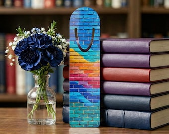 Rainbow Brick Mural Bookmark