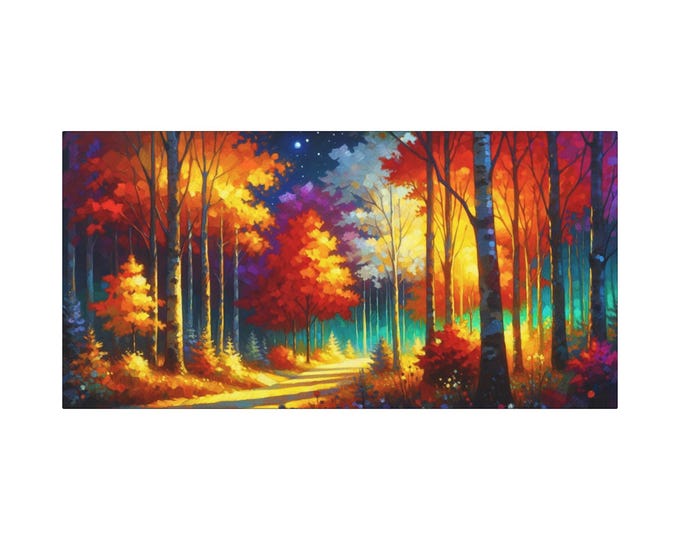 Autumn Harvest Canvas Wall Art: Thanksgiving Home Decor (30x15in Canvas Only