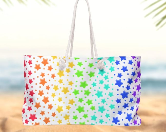 Rainbow Twinkle Weekender Bag | Colorful Travel Tote