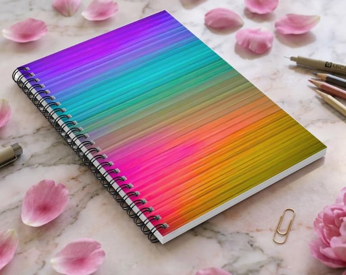 Pride Glow Spiral Notebook: Ruled Pages, Student Planner