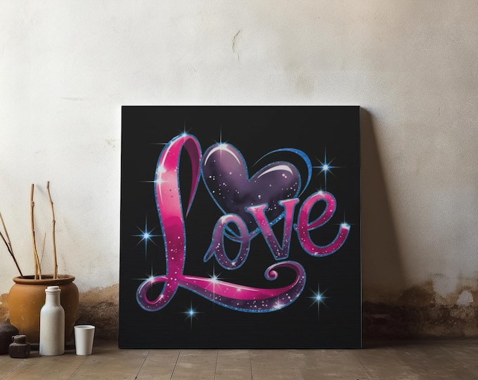 Love Reminder Canvas Wall Art: Modern Home Decor, Heartfelt Gift