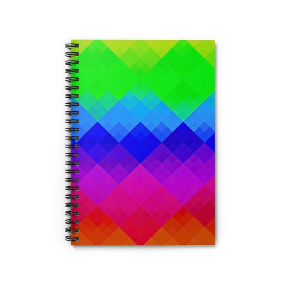 Rainbow Spiral Notebook: Prismatic Abstract Journal - Back to School