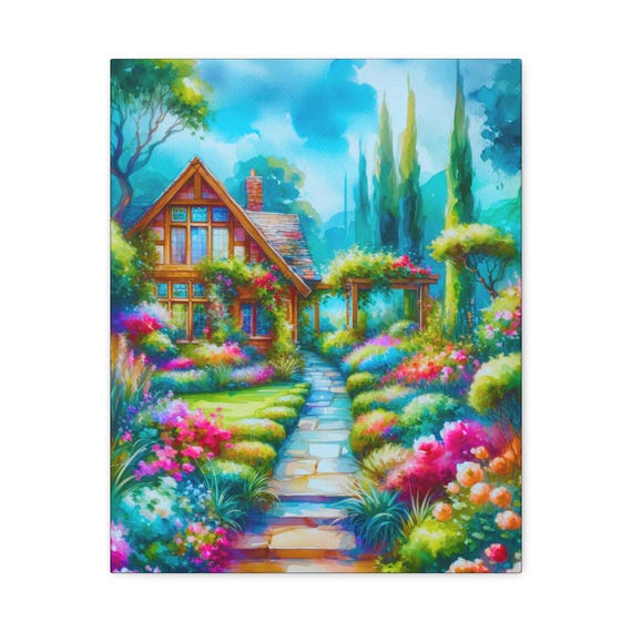 Botanical Canvas Wall Art: Whimsical Woodland Home Decor (16x20 Canvas Only)
