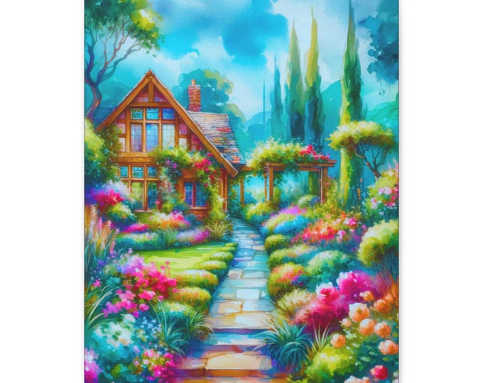 Botanical Canvas Wall Art: Whimsical Woodland Home Decor (16x20 Canvas Only)