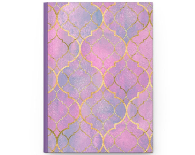 Pink Cotton Candy Hardcover Journal: Ruled Lines, Matte Finish