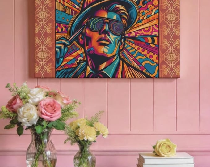 Strike A Pose Matte Canvas Wall Art, Retro Home Decor