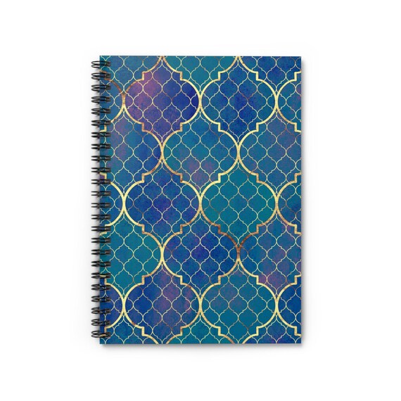 Abstract Aquatic Notebook: Polychromatic Journal, Ruled Pages