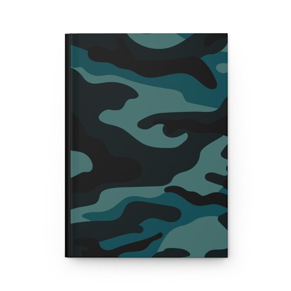 Camo Hardcover Journal: Military Green Notebook, Ruled Pages