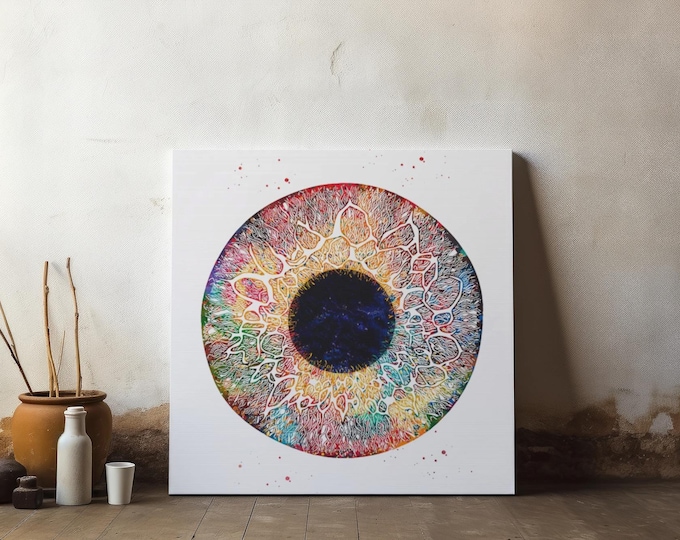 Colorful Abstract Iris Eye Matte Canvas