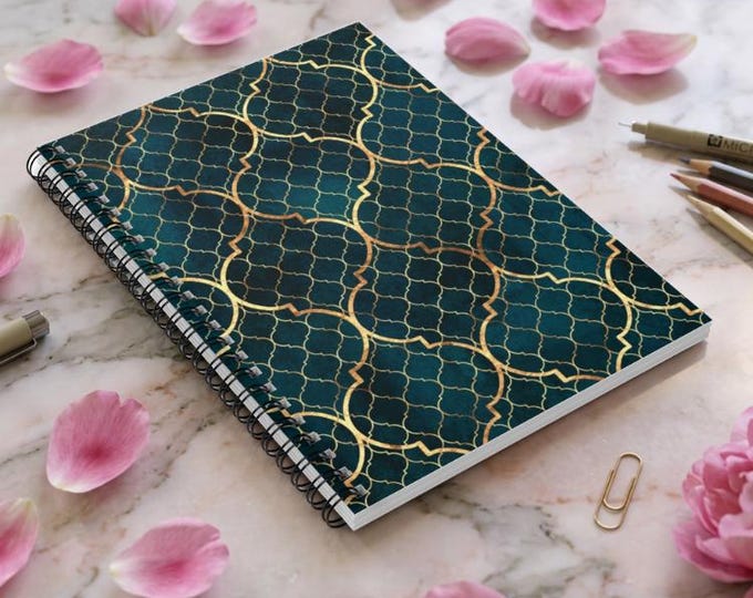 Submerged Reflections Notebook: Dark Green Journal, Ruled Pages