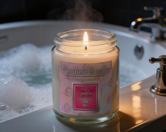 Cinna-Chai Cupcakes Candle | Coconut Apricot Wax Jar 9oz