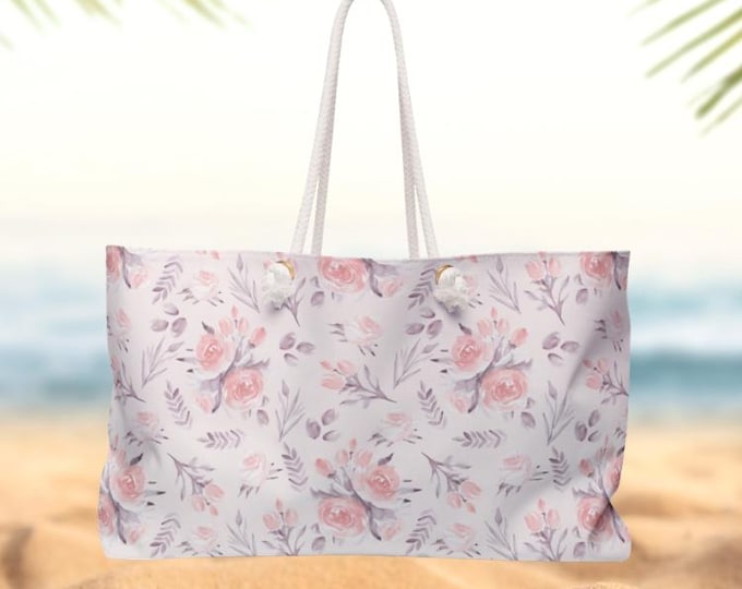 Rose Bloom Royale Weekender Bag | Vintage Floral Travel Tote
