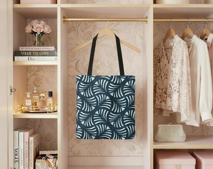 Crescent Waves Beach Bag | Nautical Swirl Purse