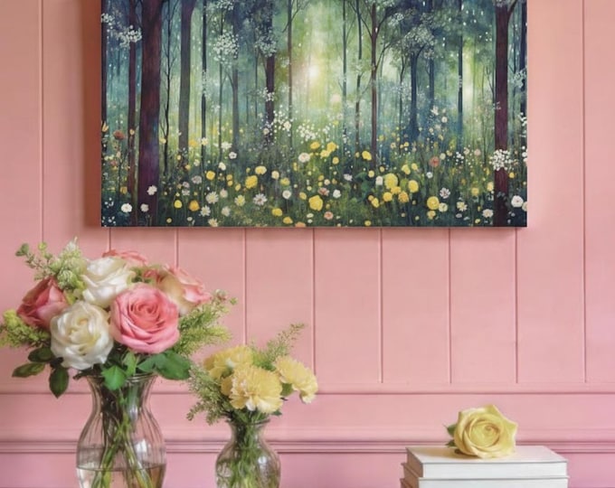 Enchanted Forest Meadow Matte Canvas