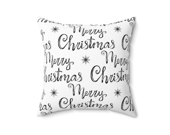 Merry Christmas Throw Pillow: Holiday Home Decor