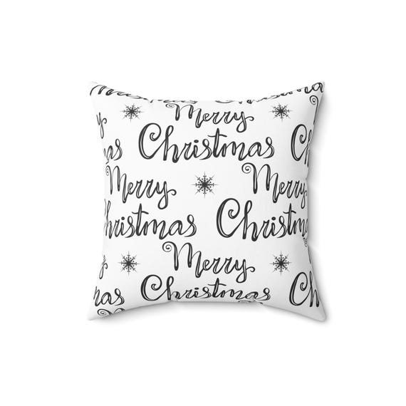 Merry Christmas Throw Pillow: Holiday Home Decor