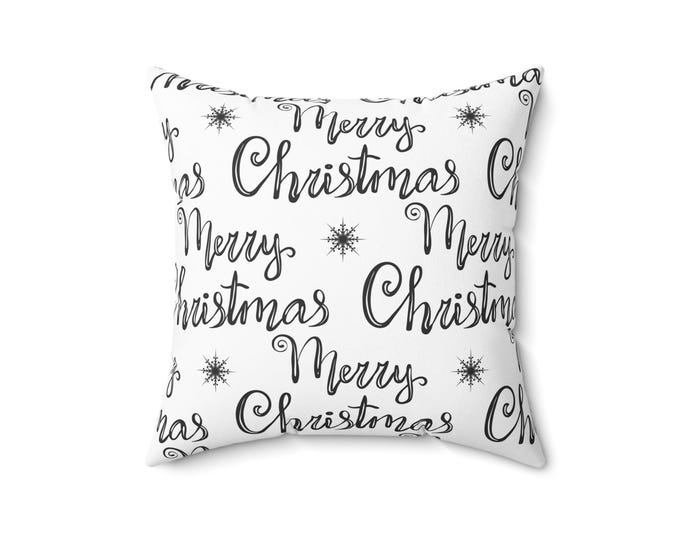 Merry Christmas Throw Pillow: Holiday Home Decor