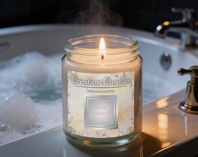 Bare Radiance Candle Jar | Coconut Apricot Unscented Candle 9oz