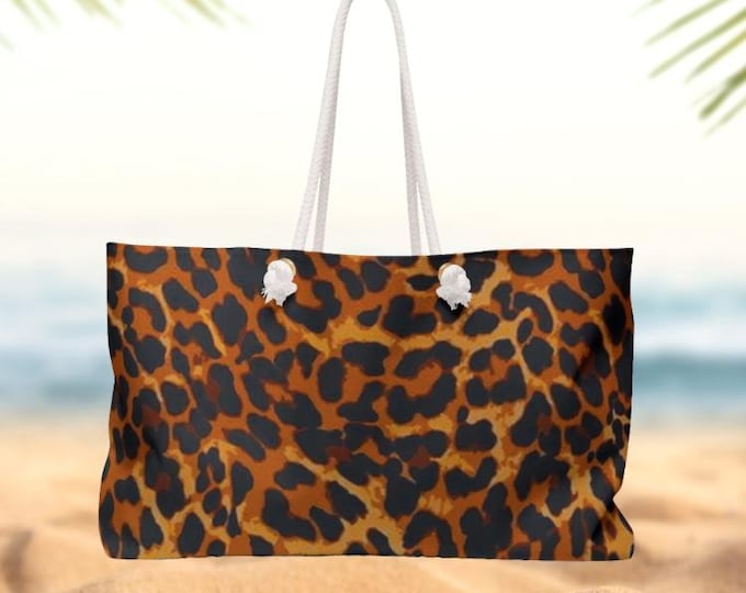 Leo Luxe Weekender Bag | Animal Print Travel Tote