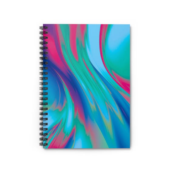Mood Ring Spiral Notebook: Fluorescent Journal, Ruled Pages