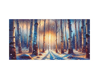 Winter Birch Forest Canvas | Stretched Matte Wall Art 1.25"