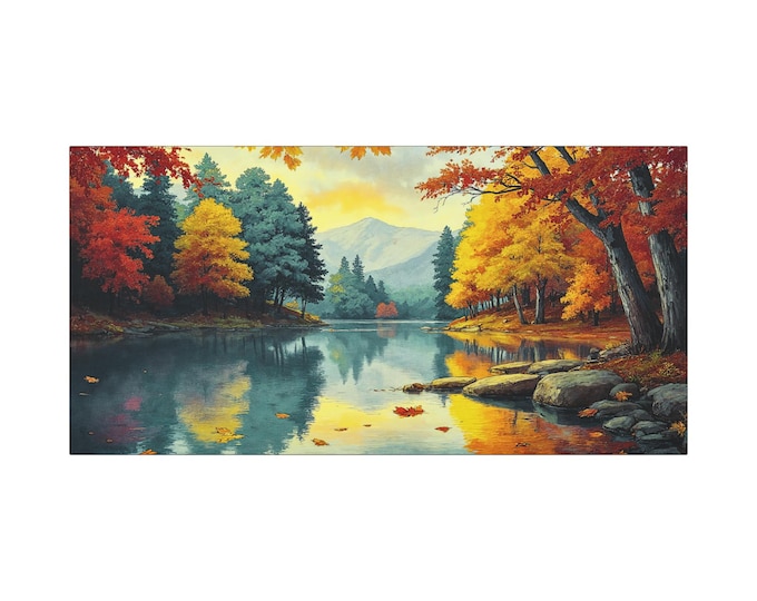 Marigold Skies Matte Canvas Wall Artwork, Fall Decor