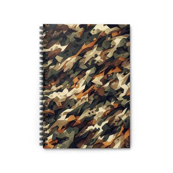 Camouflage Spiral Notebook: Abstract Camo Journal, Student Stationery (6" x 8")