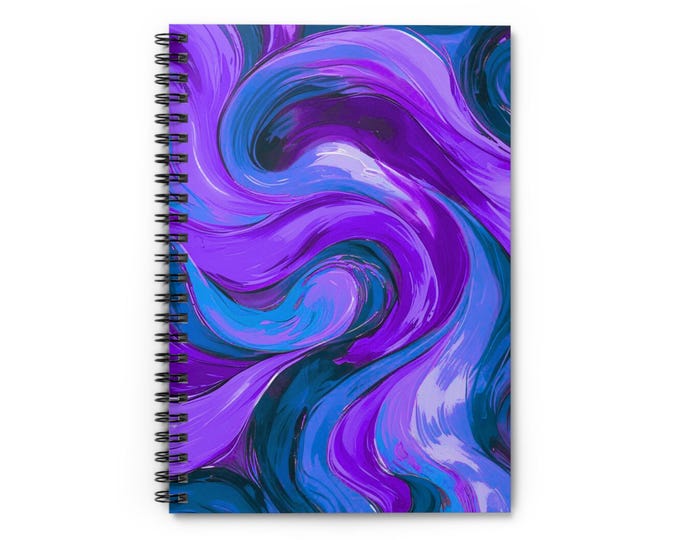 Azure Ink Spiral Notebook: Ruled Pages, Student Journal