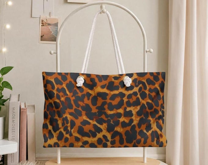 Leo Luxe Weekender Bag | Animal Print Travel Tote